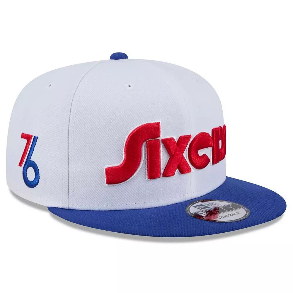 Mens New Era White Philadelphia 76ers 2024/25 City Edition 9FIFTY Snapback Hat Product Image