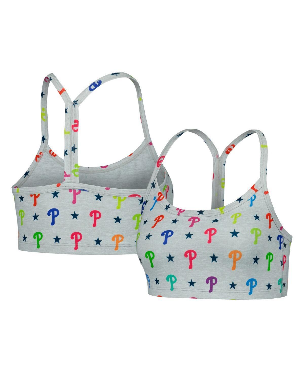 Women's Gray Philadelphia Phillies TLC Rainbow Bra, Size: Small, Grey Product Image