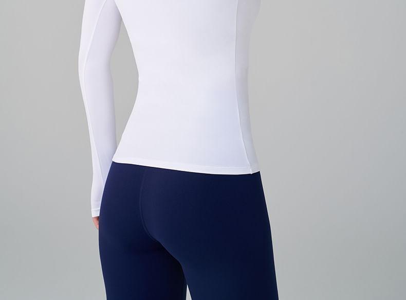 Long Sleeve Mock Neck Sport T-Shirt Product Image