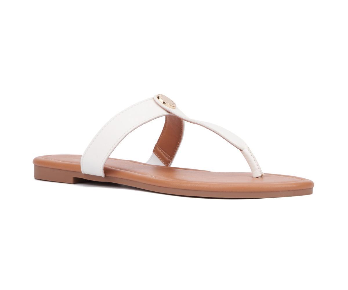 New York & Company® Adonia Women's Thong Sandals, Size: 7.5, Black Product Image
