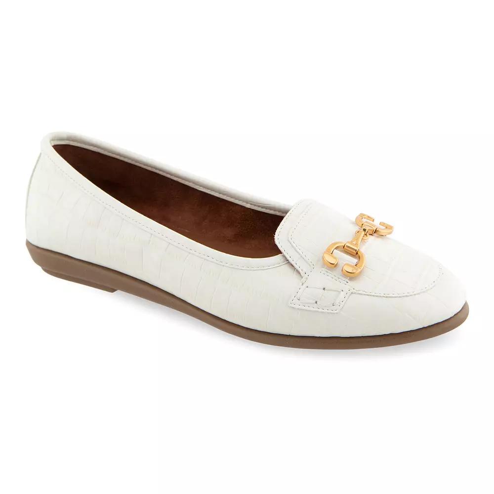 Aerosoles Bobbi Women's Ballet Flats, Size: 11, Eggnog Croco Faux Leat Product Image