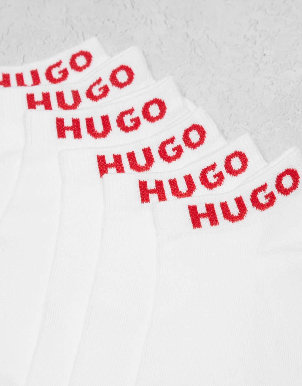 HUGO Bodywear 3 pack low logo socks in white Product Image