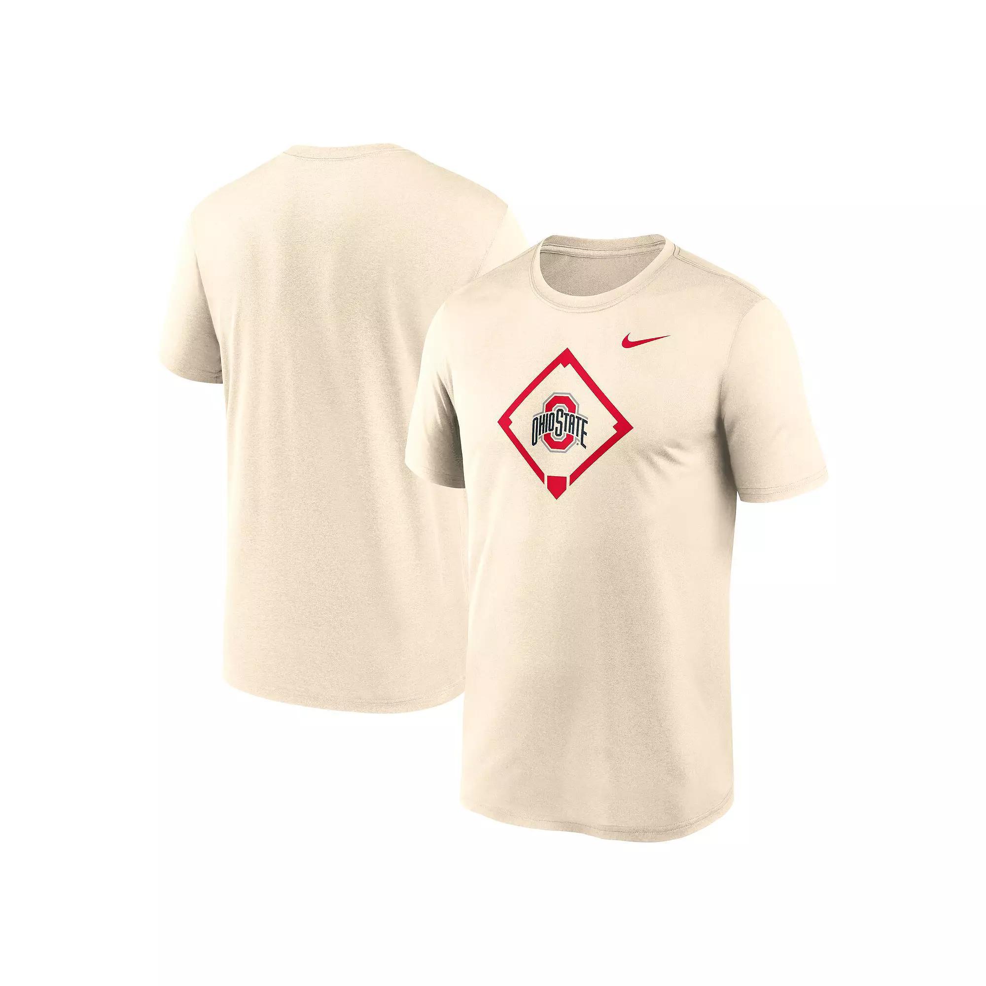 Men's Nike Cream Ohio State Buckeyes Legend Baseball Icon Performance T-Shirt, Size: XXL, Beige Product Image