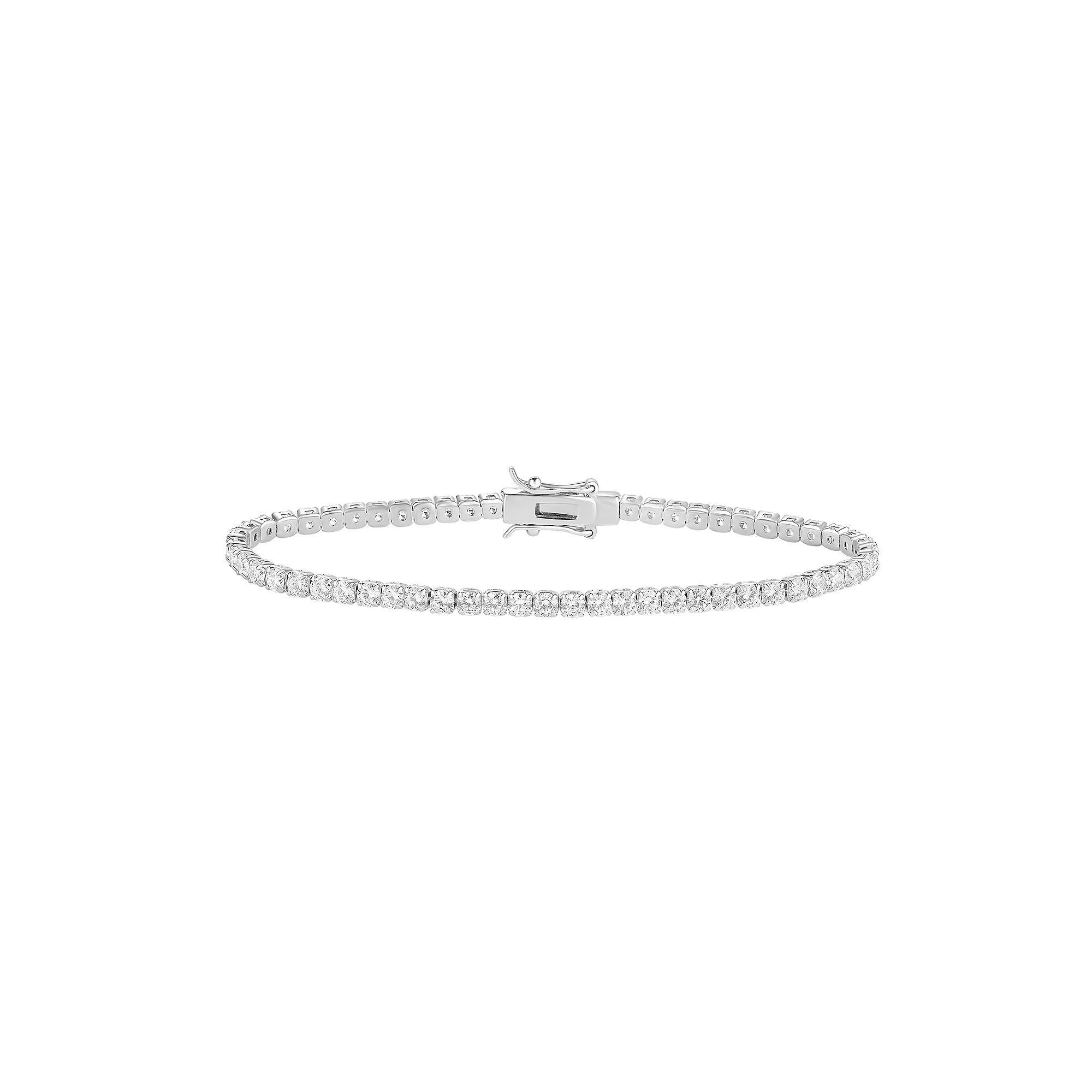 PRIMROSE Sterling Silver Cubic Zirconia Tennis Bracelet, Women's, Size: 7.5", Sterling Clear Product Image