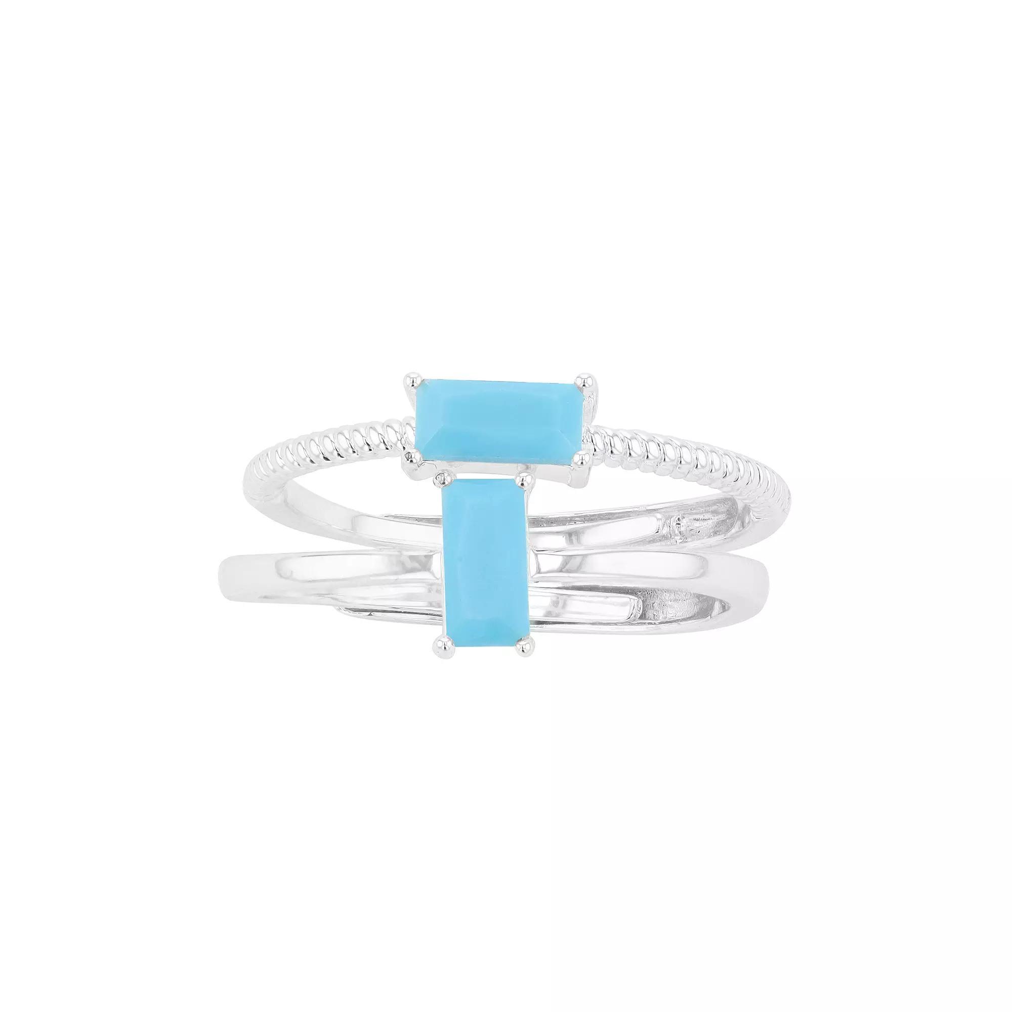 City Luxe Birthstone Simulated Gemstone Duo Ring Set, Women's, Gold Tone September Product Image