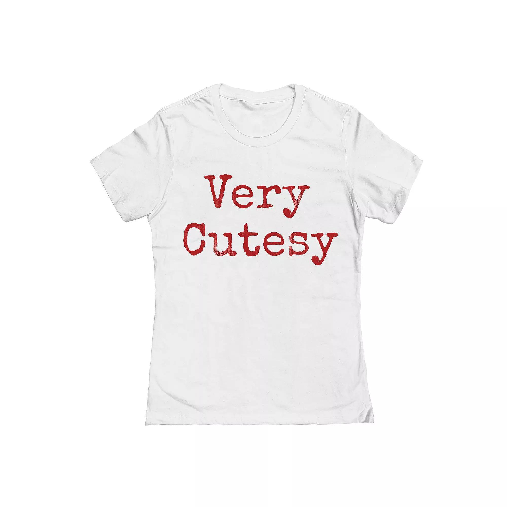 Junior's Grayson Threads The Label Very Cutese Type Graphic Tee, Girl's, Size: Small, White Product Image