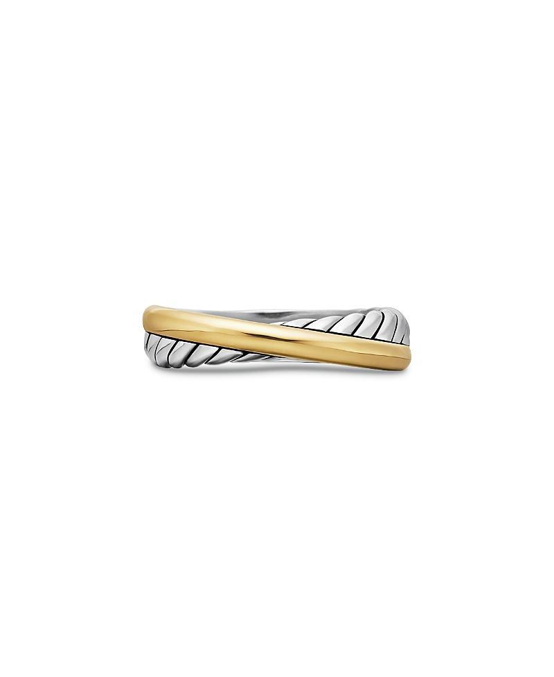 David Yurman Sterling Silver & 18K Yellow Gold Crossover Ring Product Image