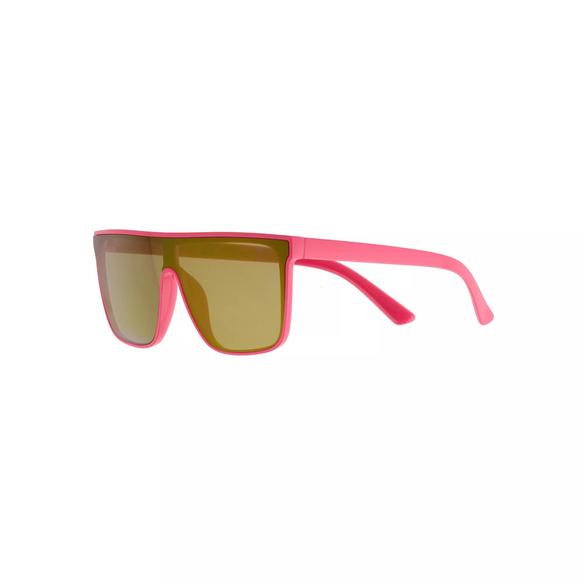 Womens Cali Blue Plastic Shield Sunglasses Product Image