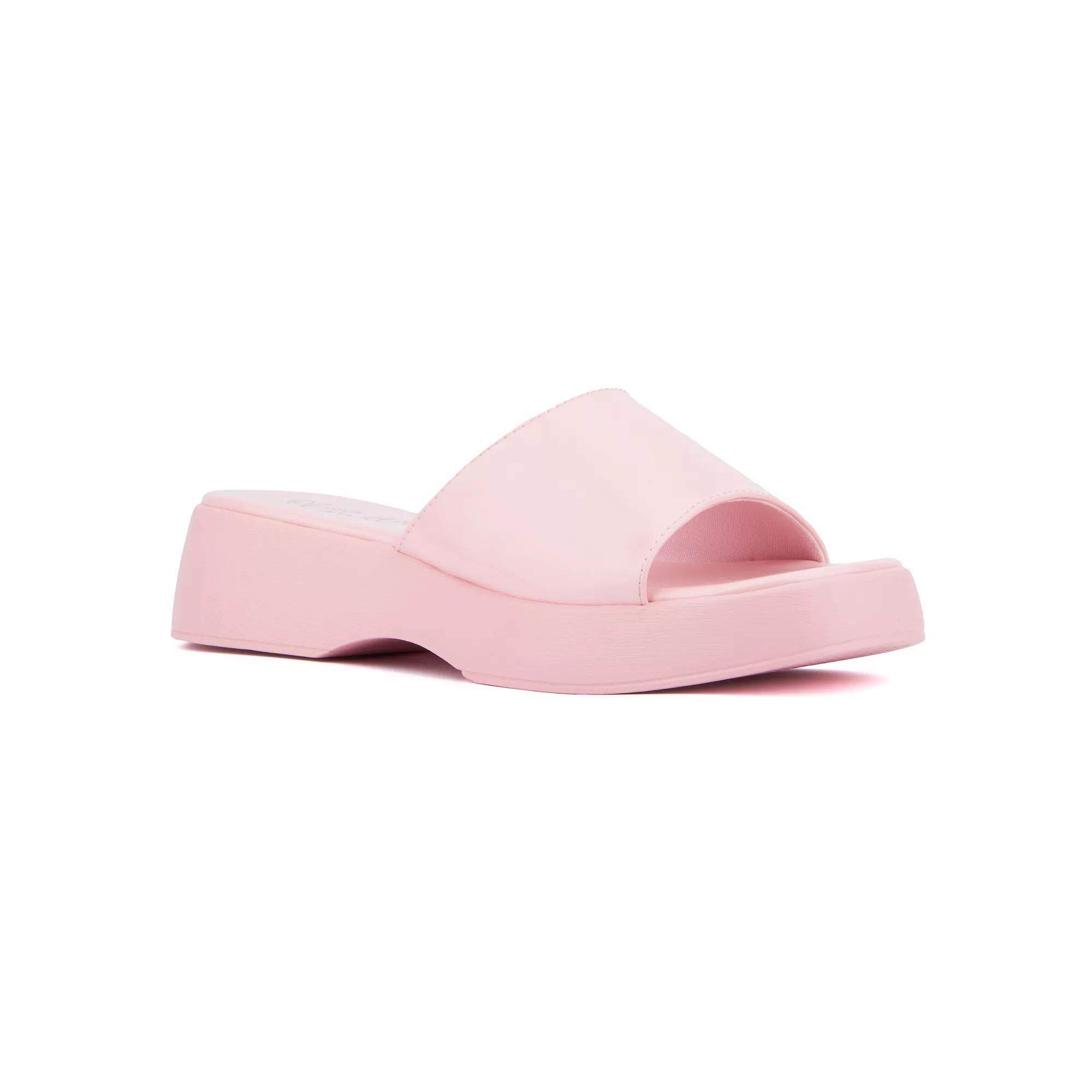 Olivia Miller Women's Ambition Platform Sandals, Size: 10, Pink Product Image
