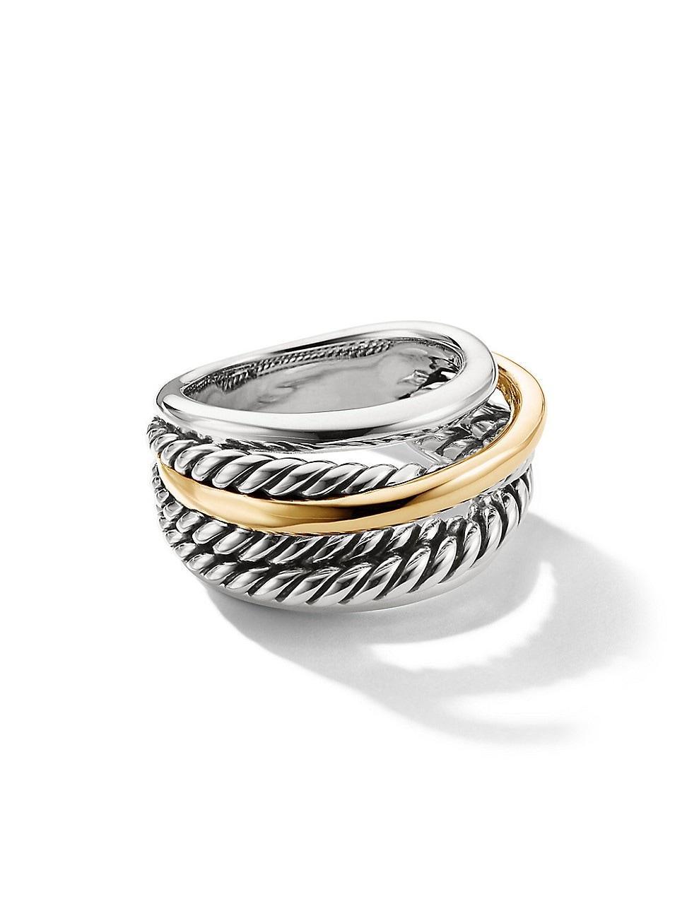 David Yurman Crossover Narrow Ring with Gold Product Image