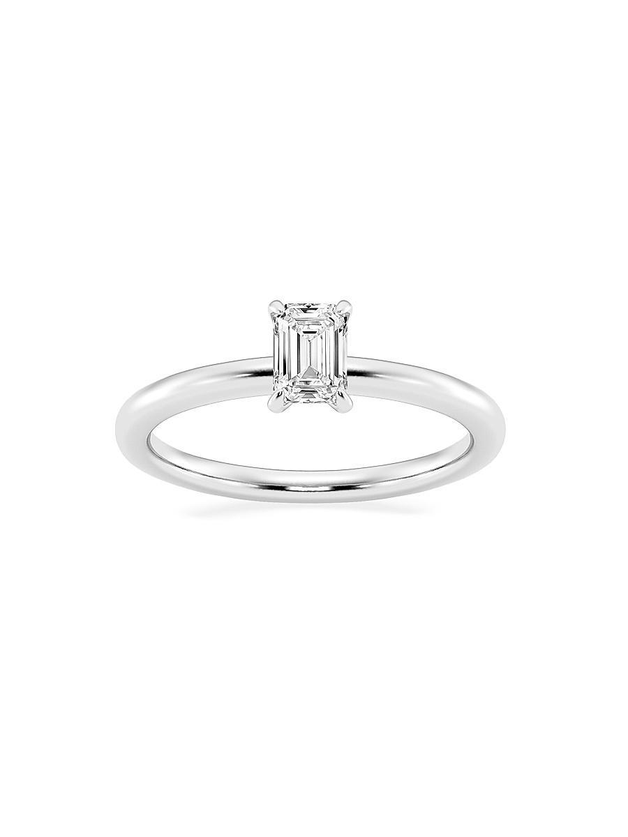 Womens Platinum & Emerald-Cut Lab-Grown Diamond Solitaire Ring/0.50-5.00 TCW Product Image