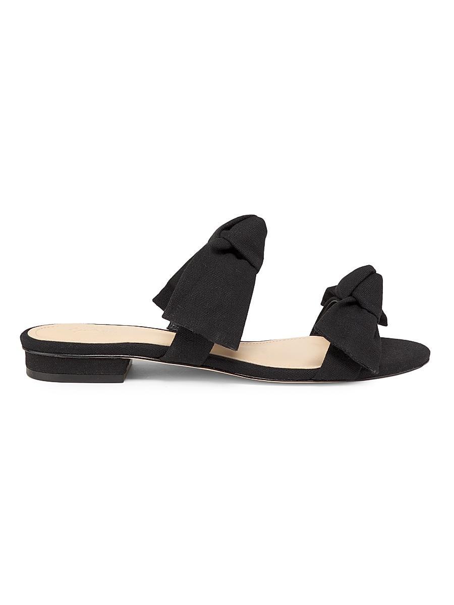 Womens Linen Bow Sandals Product Image