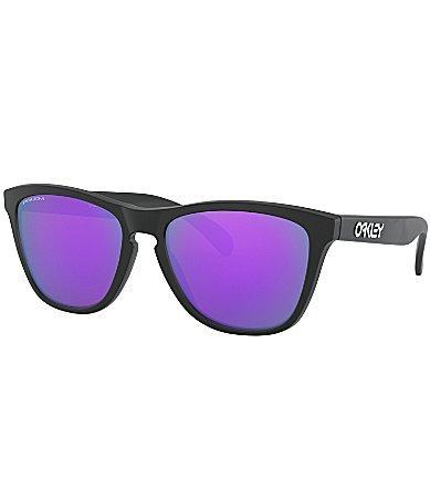 Oakley Unisex OO9013 Frogskins 55mm Square Sunglasses - Matte Black/Prizm Violet Product Image