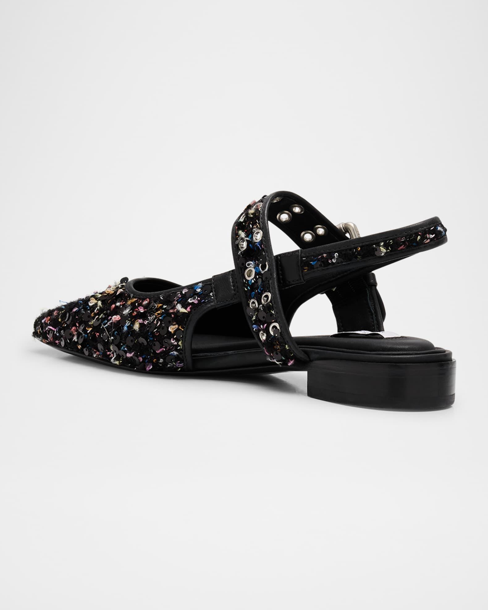 Astra Buckle Boucle Slingback Flats Product Image
