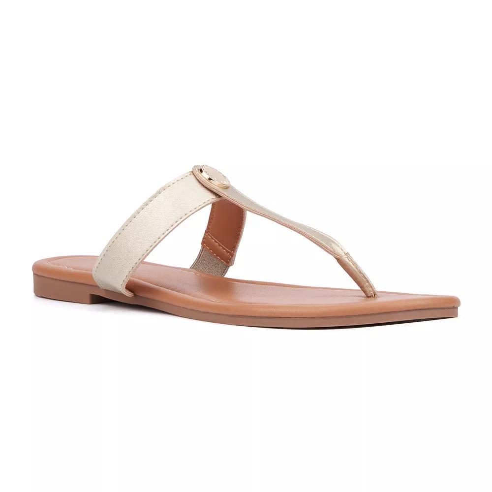 New York & Company® Adonia Women's Thong Sandals, Size: 7.5, Black Product Image