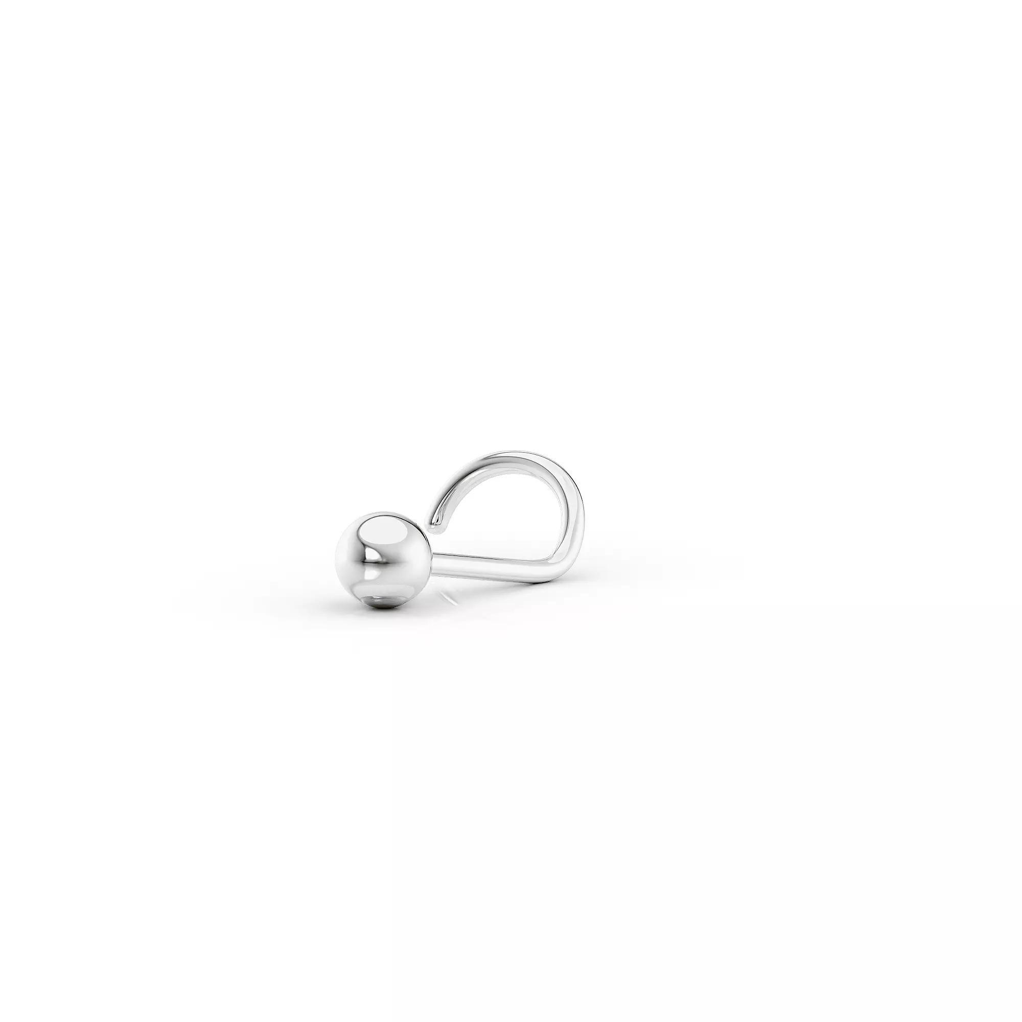 Lila Moon 14k Gold Curved Nose Stud, Women's, 14k White Gold Product Image