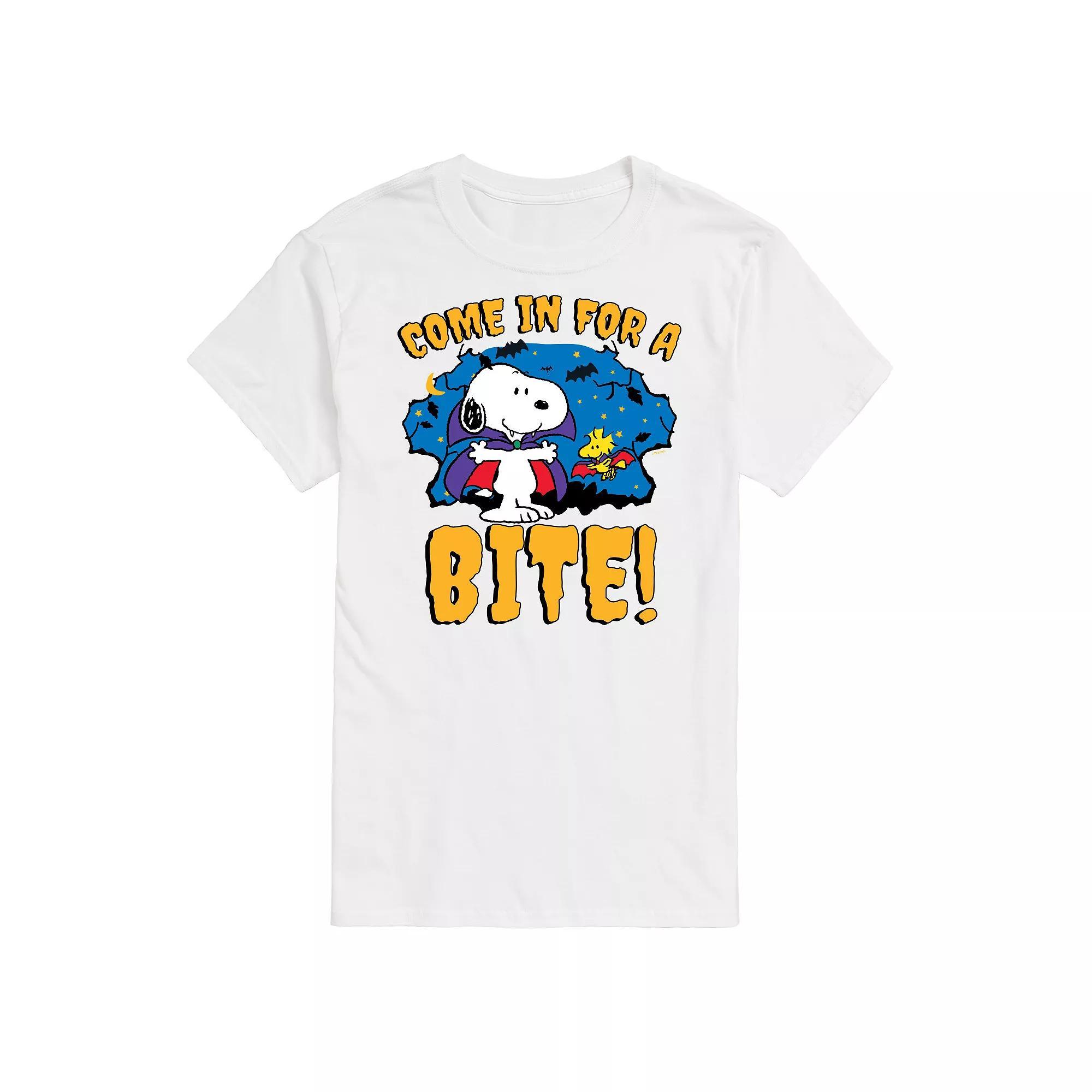 Mens Peanuts Snoopy Come In For A Bite Graphic Tee Product Image