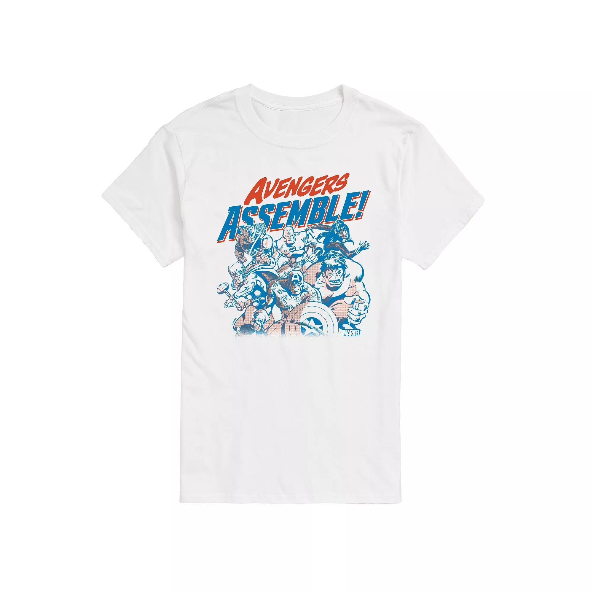 Big & Tall Marvel Avengers Assemble Group Graphic Tee, Mens Product Image