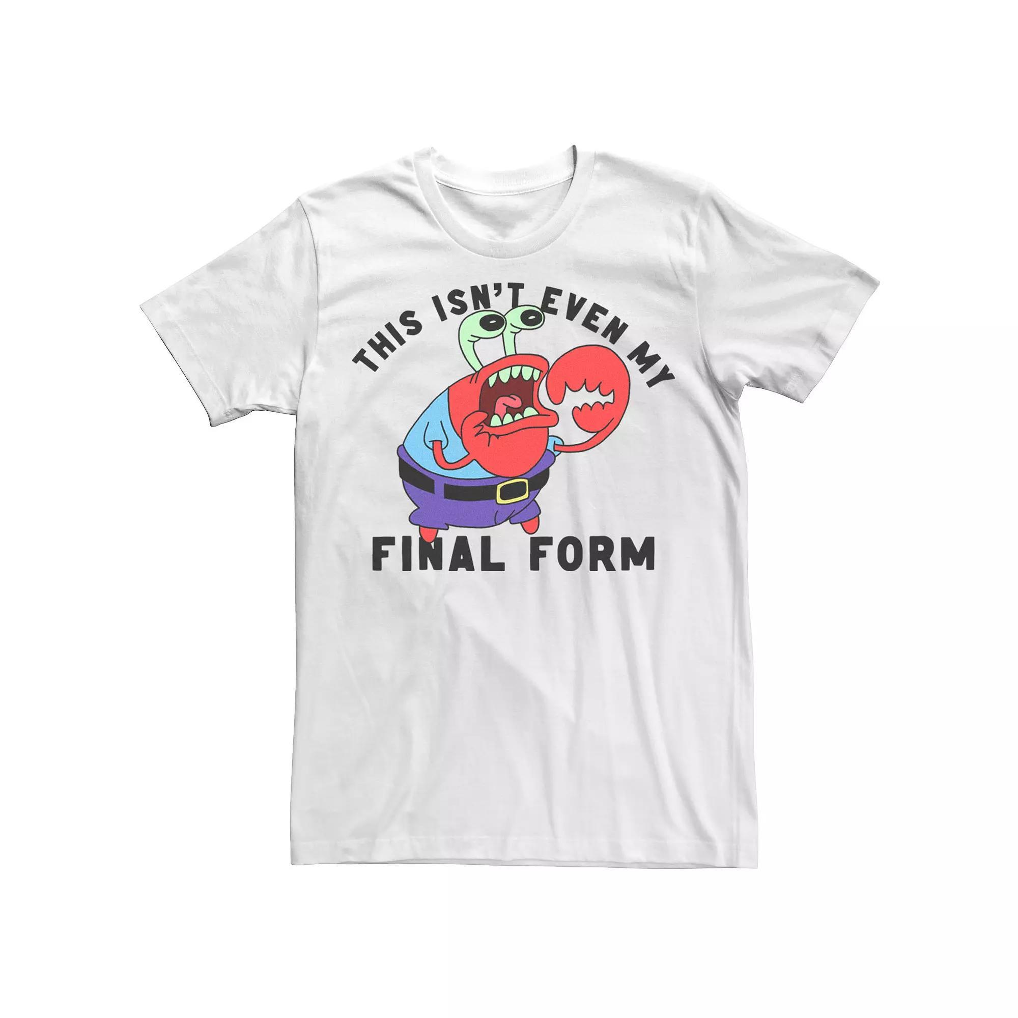 Men's SpongeBob SquarePants Mr. Krabs Isn't Even My Final Form Tee, Size: Medium, White Product Image