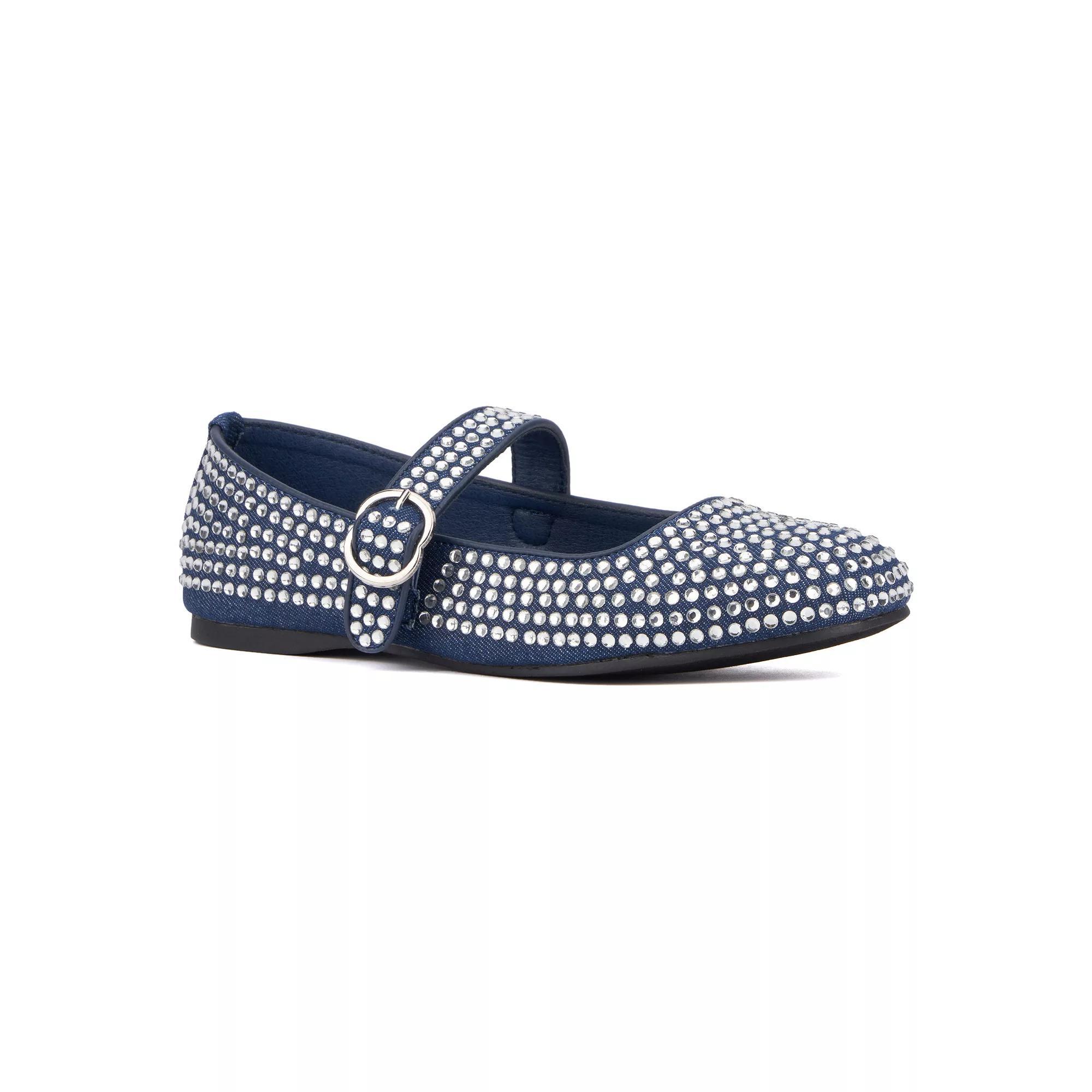 Olivia Miller Dawn Women's Embellished Maryjane Flats, Size: 8, Blue Product Image