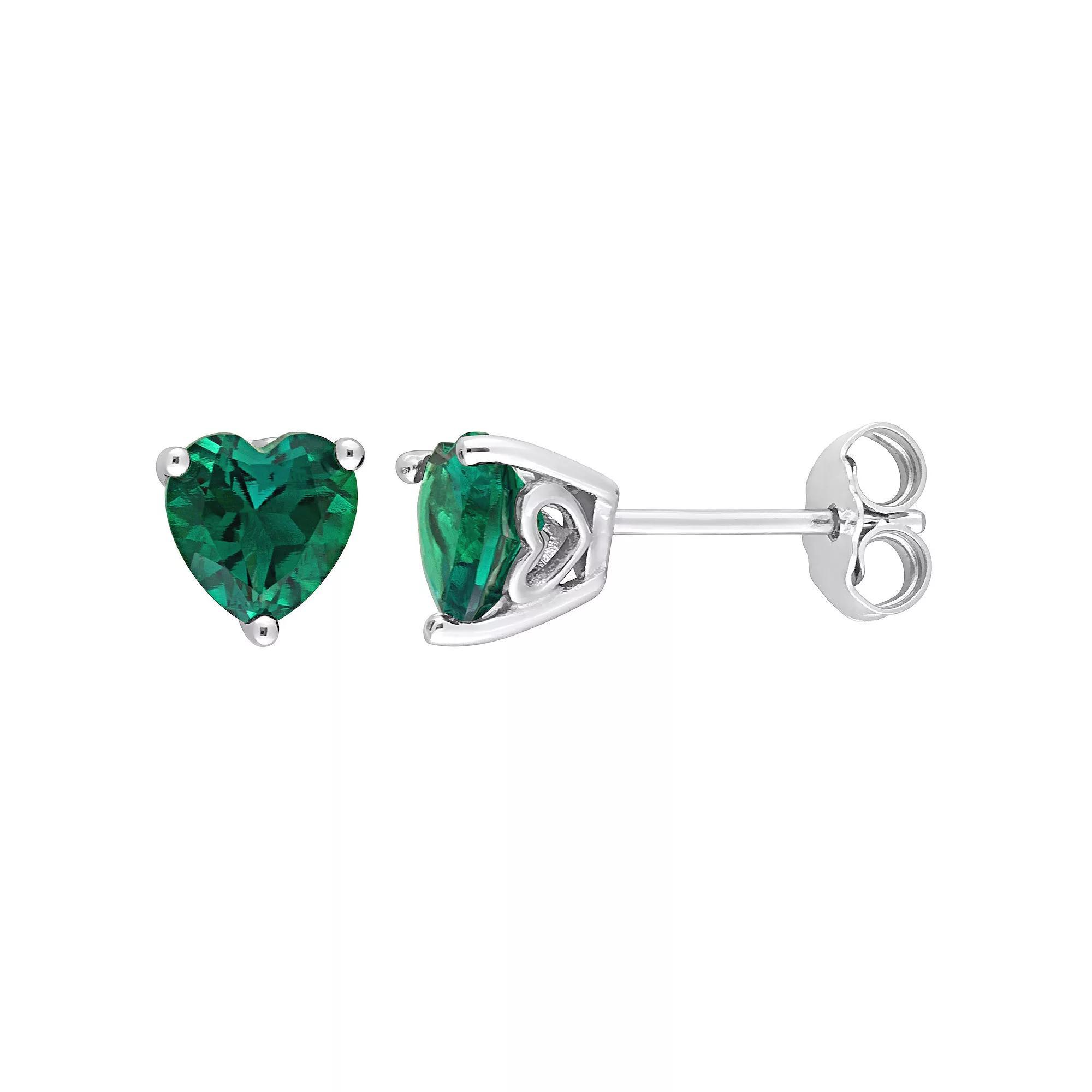 14k Gold 4 mm Round Birthstone & 1/10 Carat T.W. Diamond Stud Earrings, Women's, White Topaz Apr Product Image