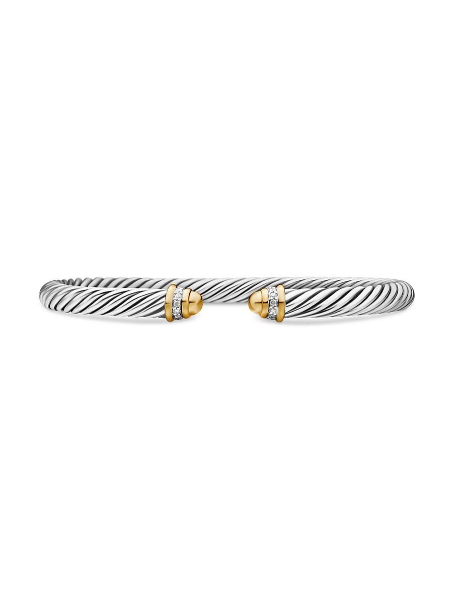 David Yurman Cable Classics Bracelet with Gold Domes & Diamonds Product Image