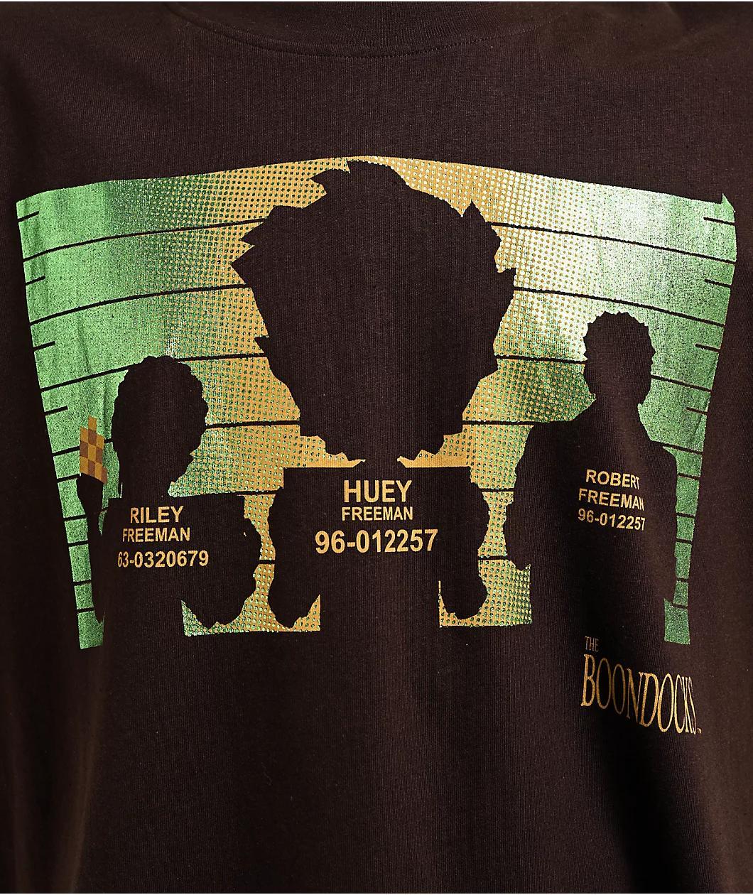 The Boondocks Shadow Line Up Brown T-Shirt Product Image