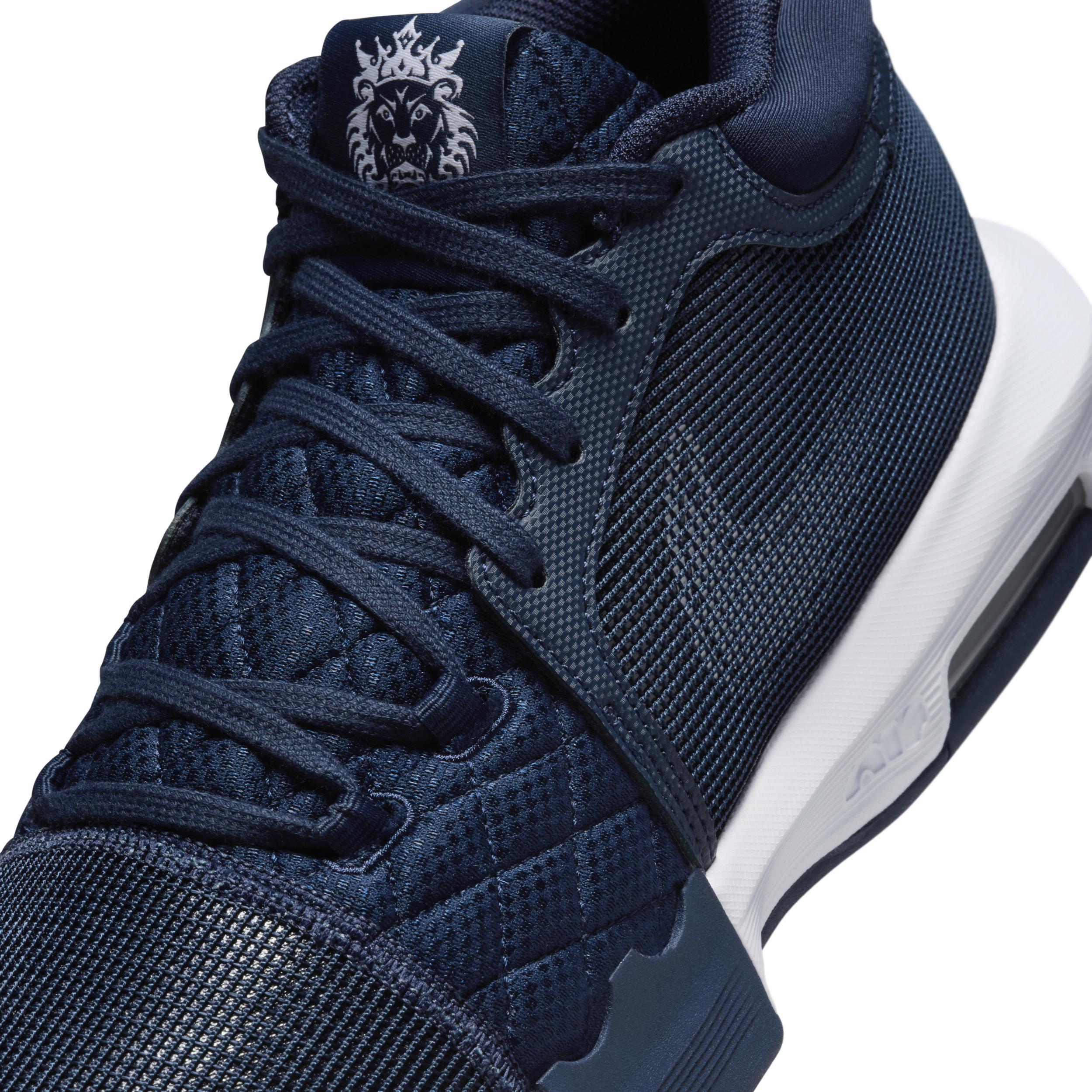 Men's Nike Lebron Witness 8 Basketball Shoes, Size: 11, College Navy White Product Image