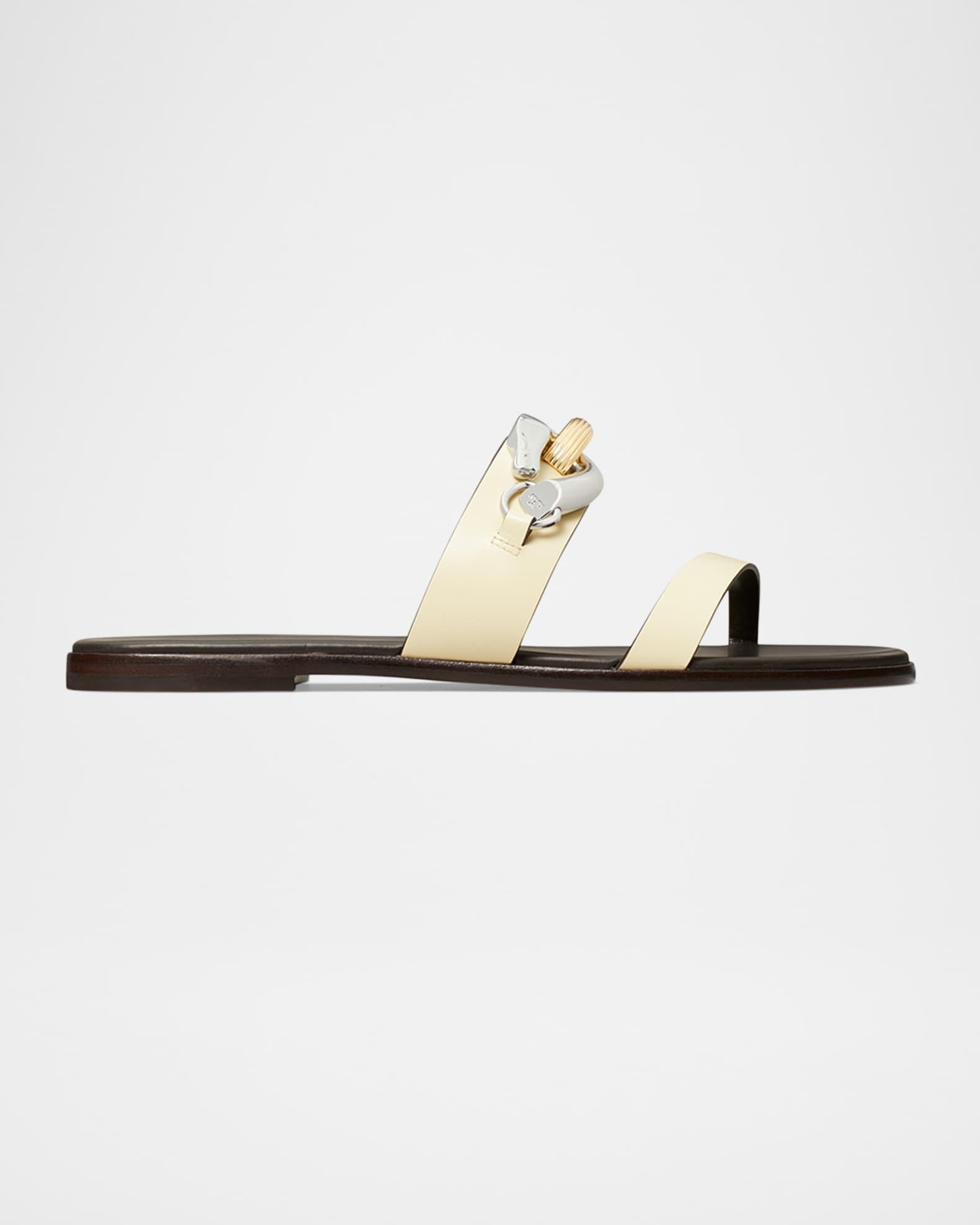 Jessa Leather Two-Band Sandals Product Image