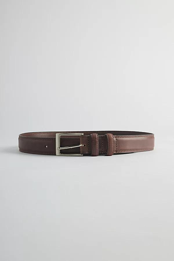 Basic Beveled Leather Belt Mens at Urban Outfitters Product Image