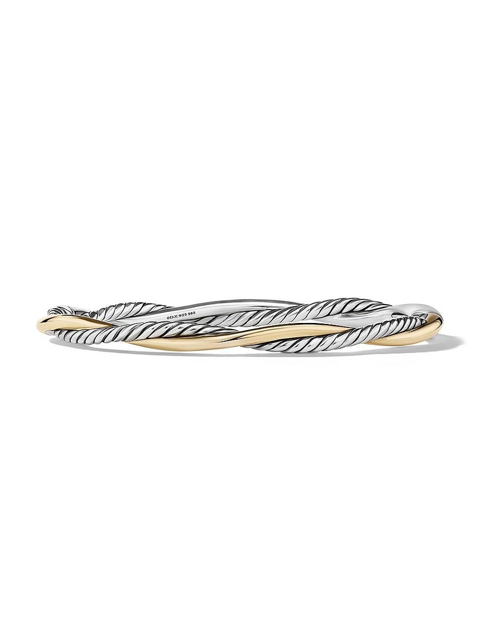 David Yurman Petite Infinity Bracelet in Sterling Silver with 14K Yellow Gold Product Image