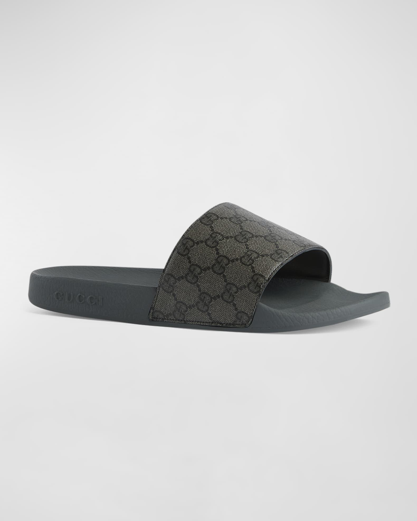 Men's GG Supreme Canvas Slide Sandals Product Image