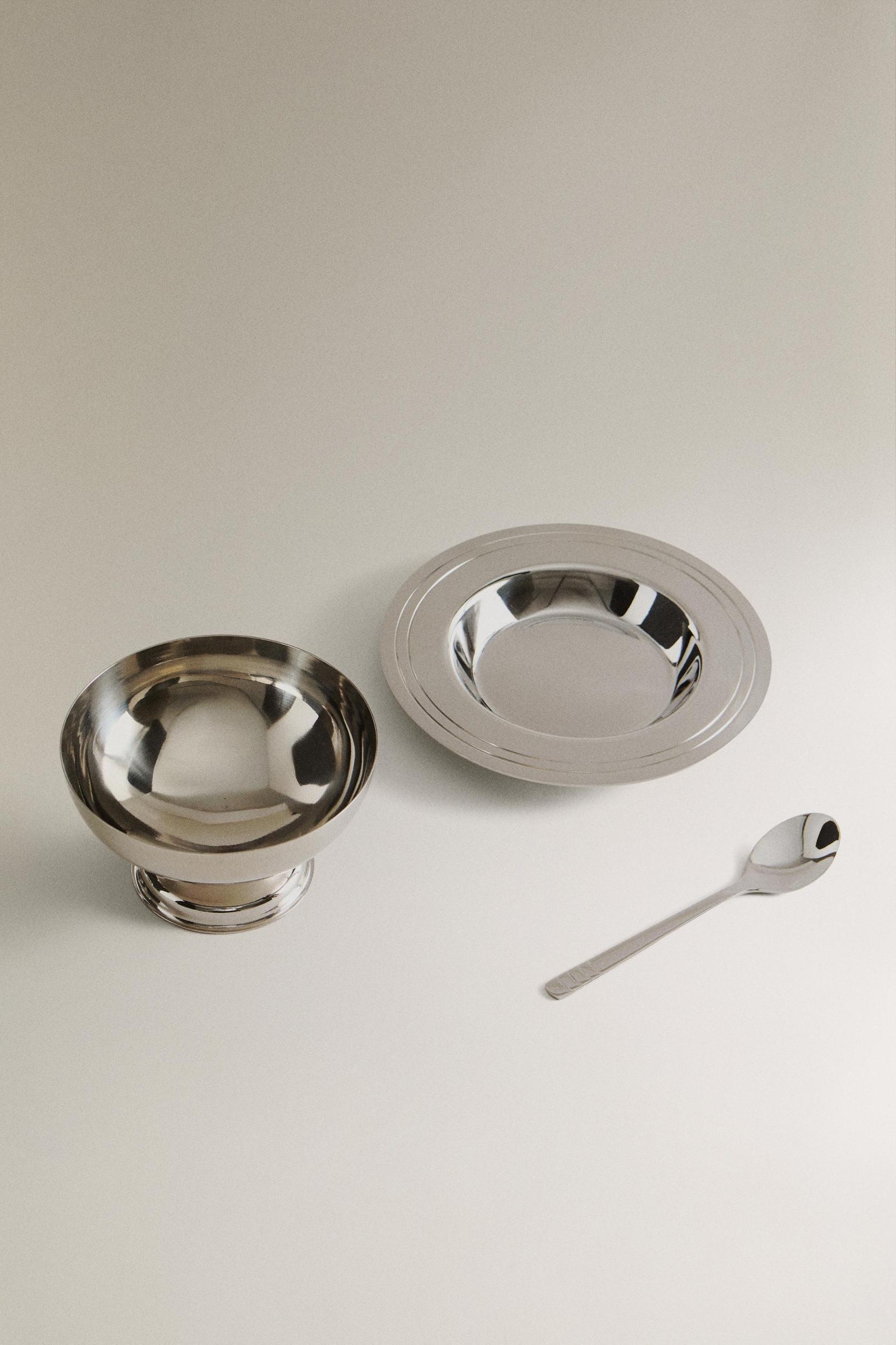 SHINY METAL ICE-CREAM CUP SET Product Image
