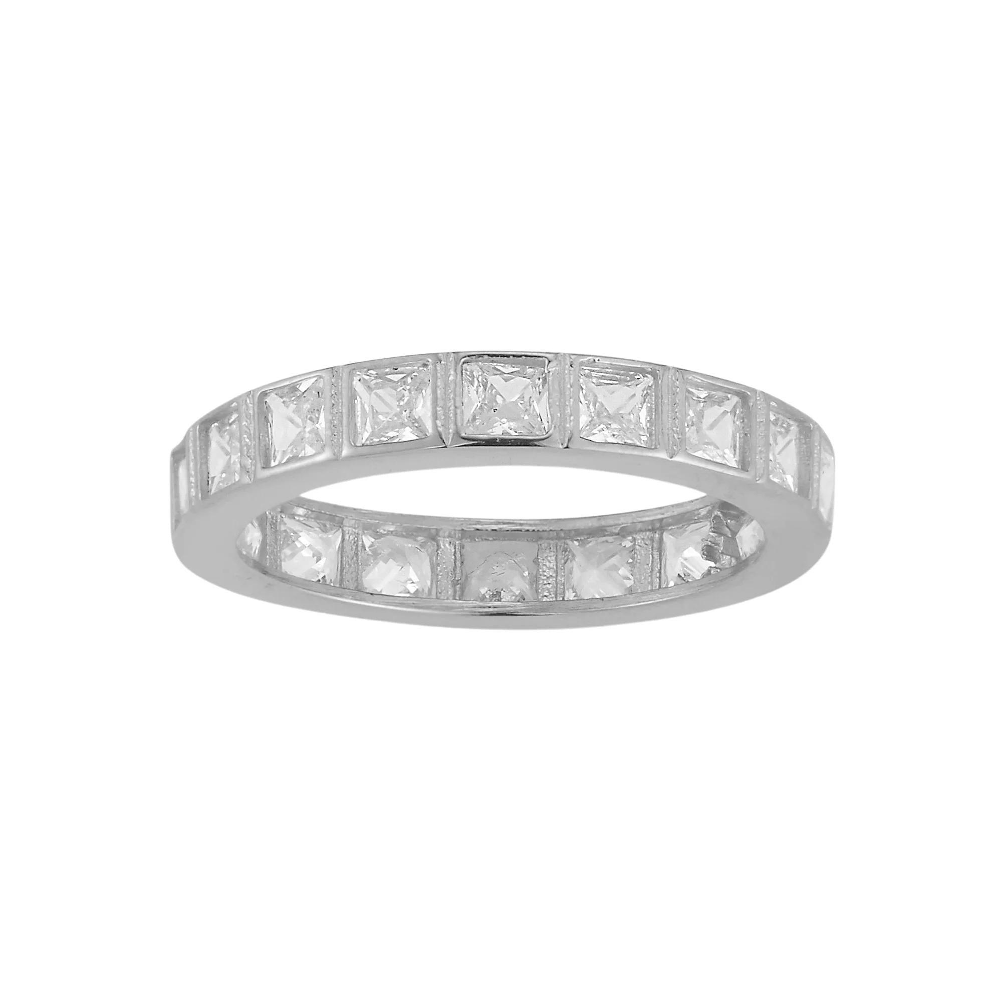 Sunkissed Sterling Cubic Zirconia Band Ring, Women's, Size: 8, Silver Tone Product Image