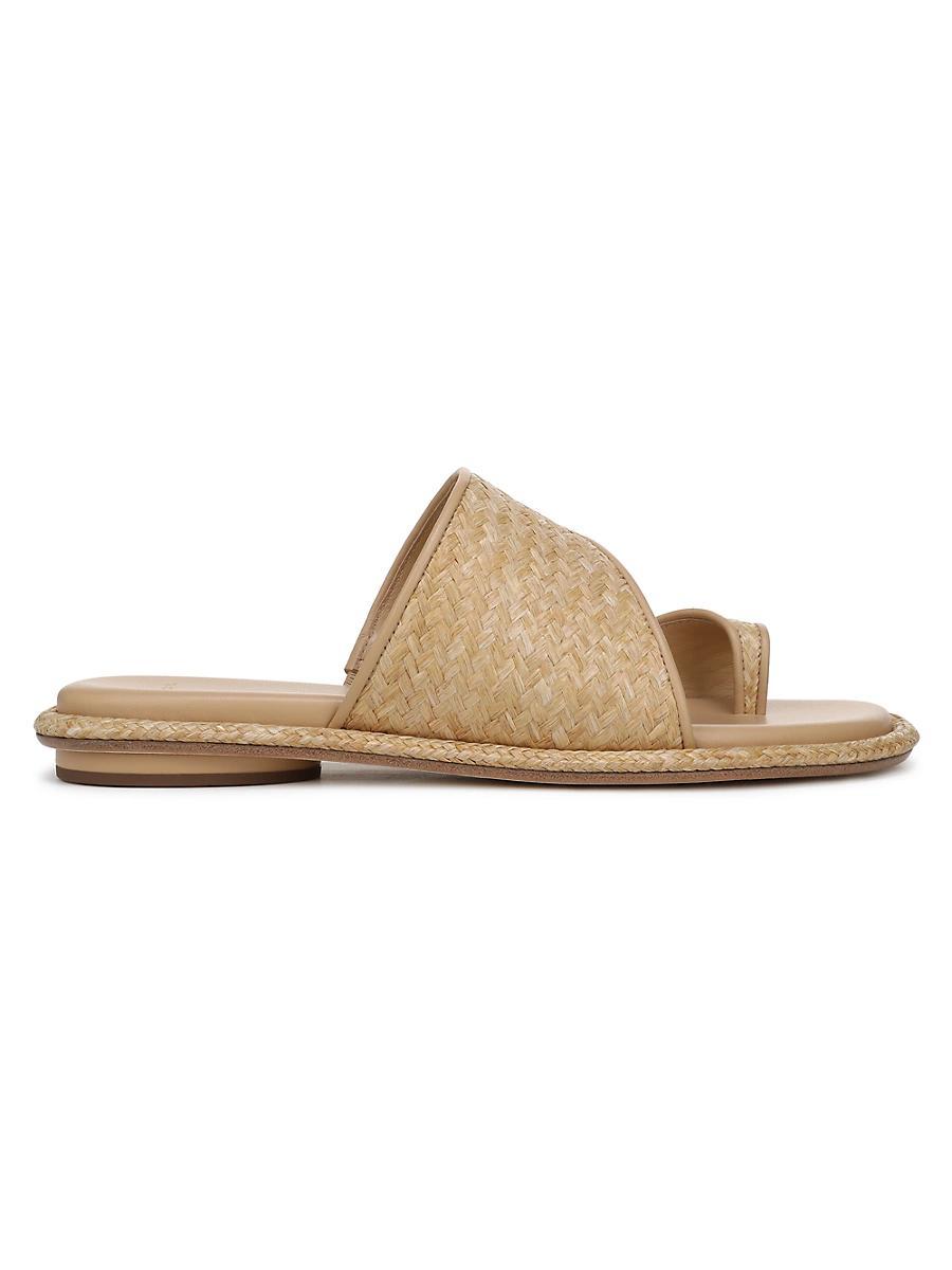 Vince Womens Lukas Raffia Slide Sandals Product Image