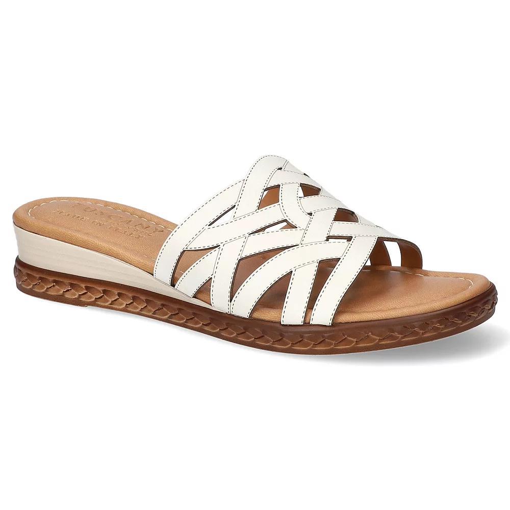 Easy Street Edda Tuscany Women's Wedge Slide Sandals, Size: 7.5, White Product Image
