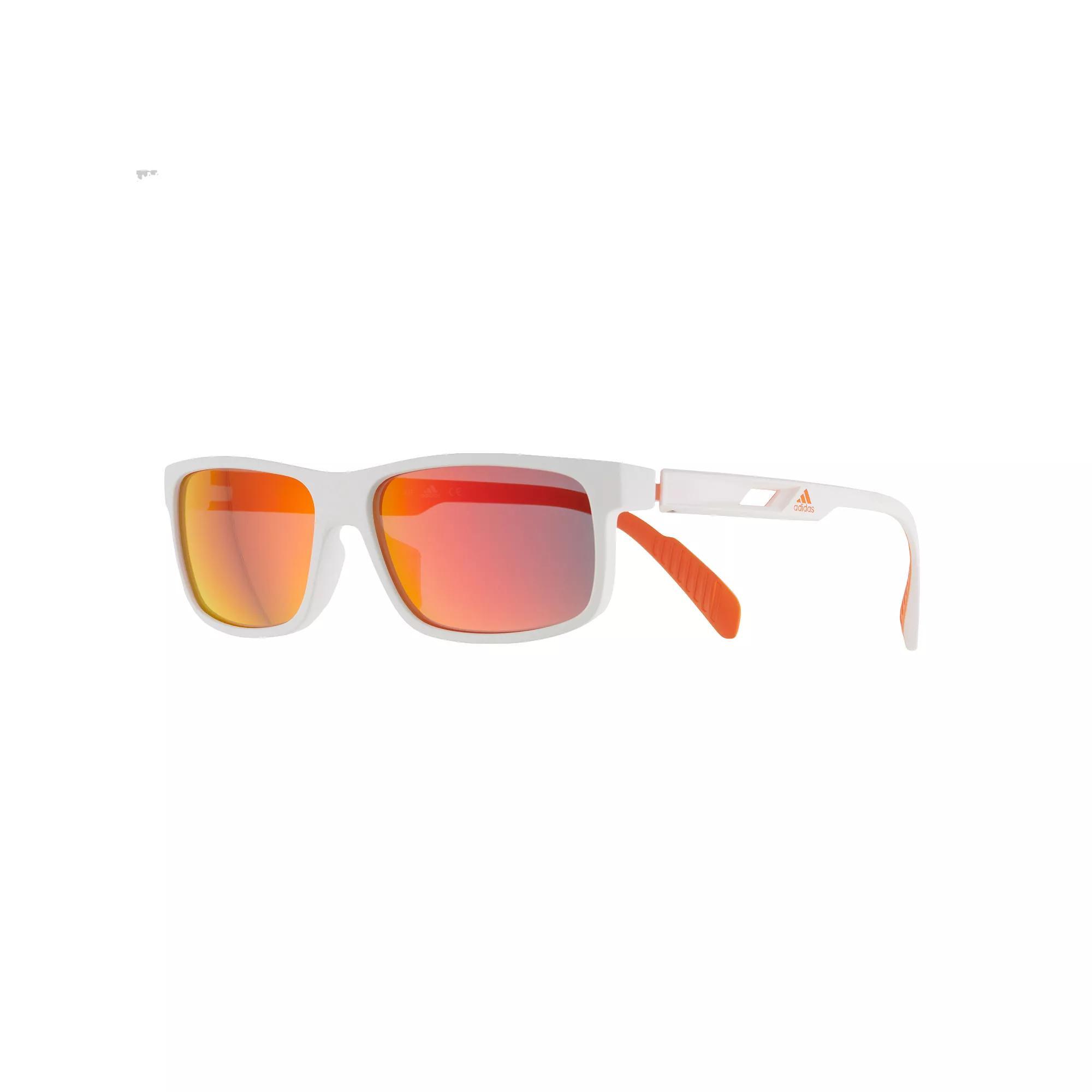 Men's adidas Thin Rectangular Sport Sunglasses, Clear Blue Product Image