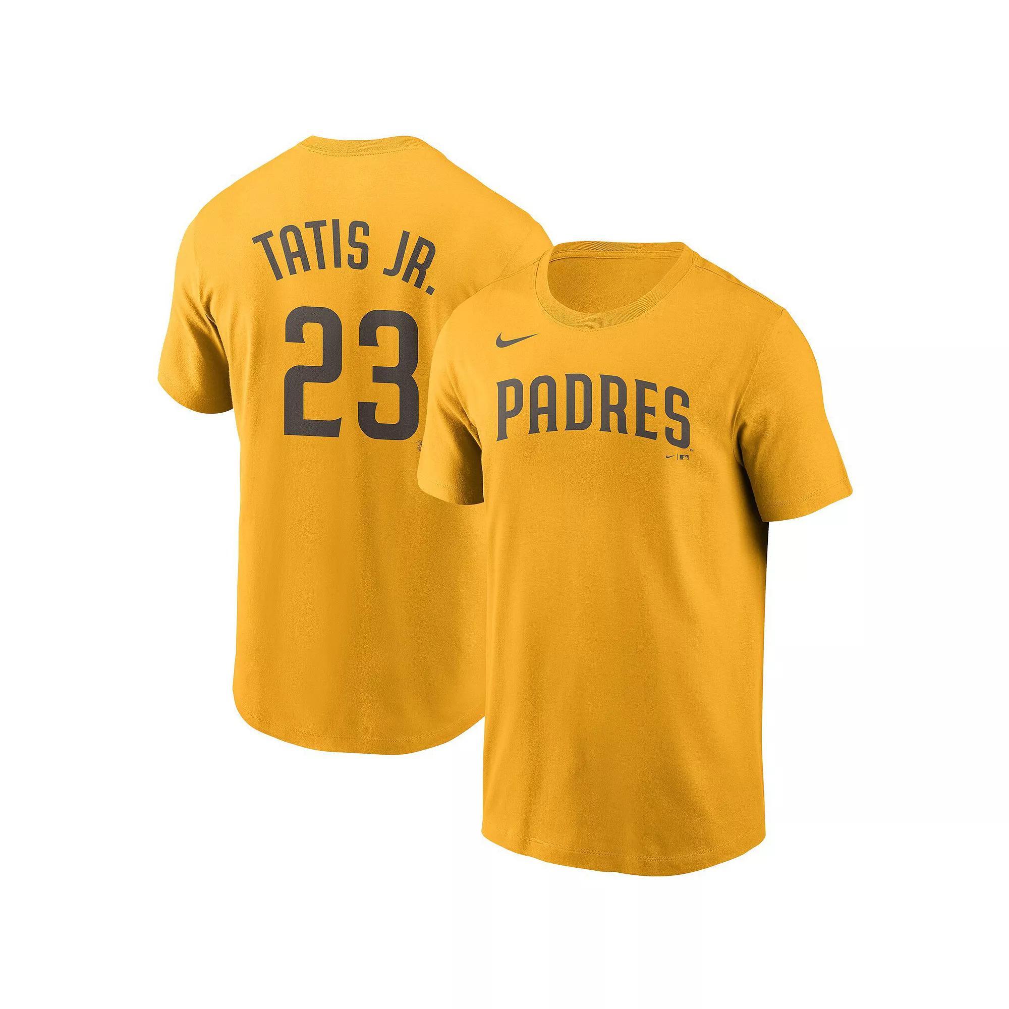 Men's Nike Fernando Tatis Jr. Gold San Diego Padres Name & Number T-Shirt, Size: 3XL Product Image