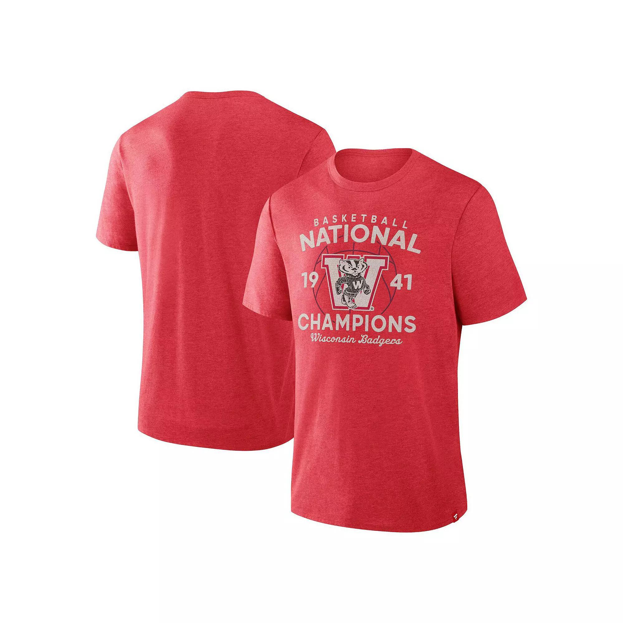 Men's Fanatics Red Wisconsin Badgers Dynamic Showdown Tri-Blend T-Shirt, Size: XL Product Image