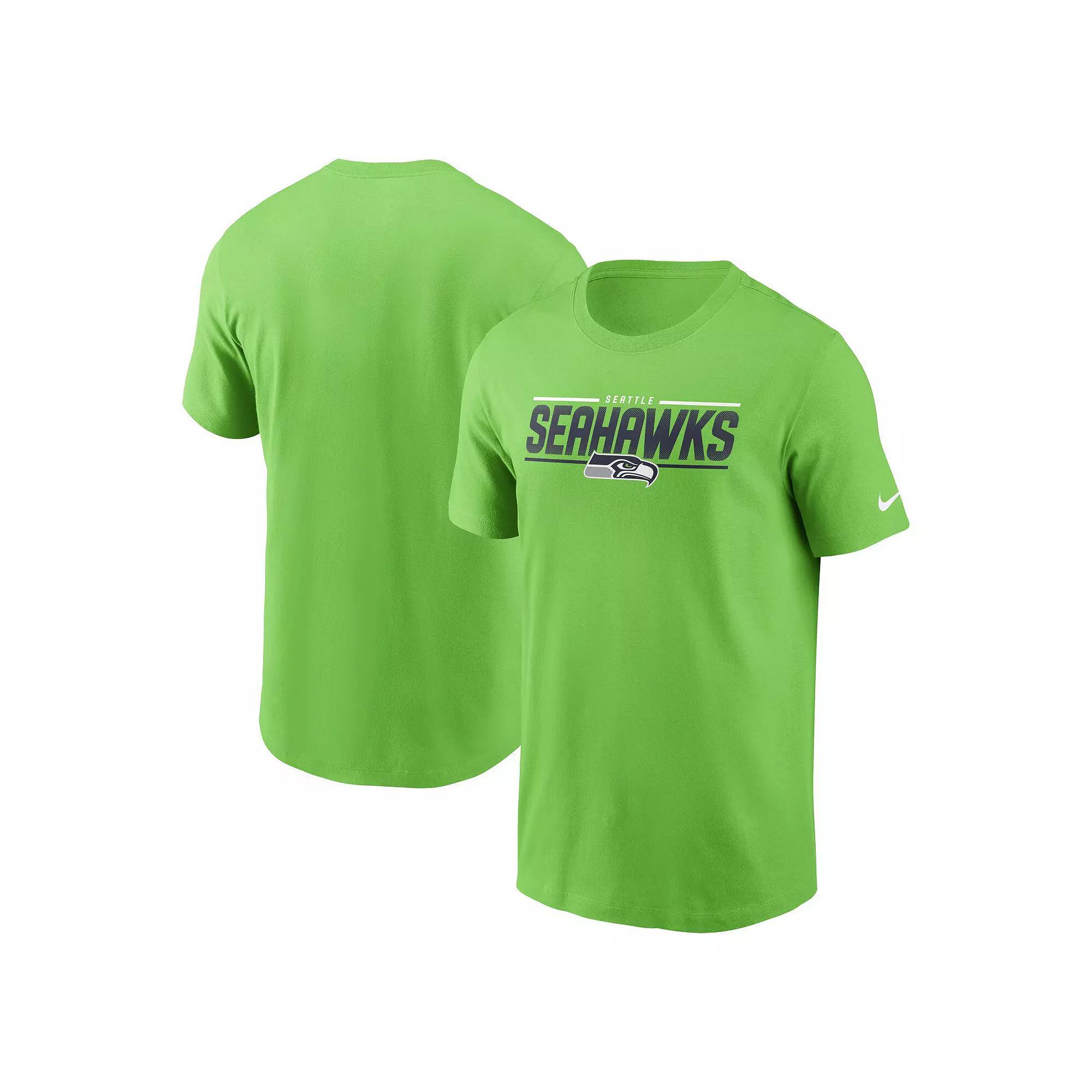 Mens Nike Neon Green Seattle Seahawks Muscle T-Shirt Product Image