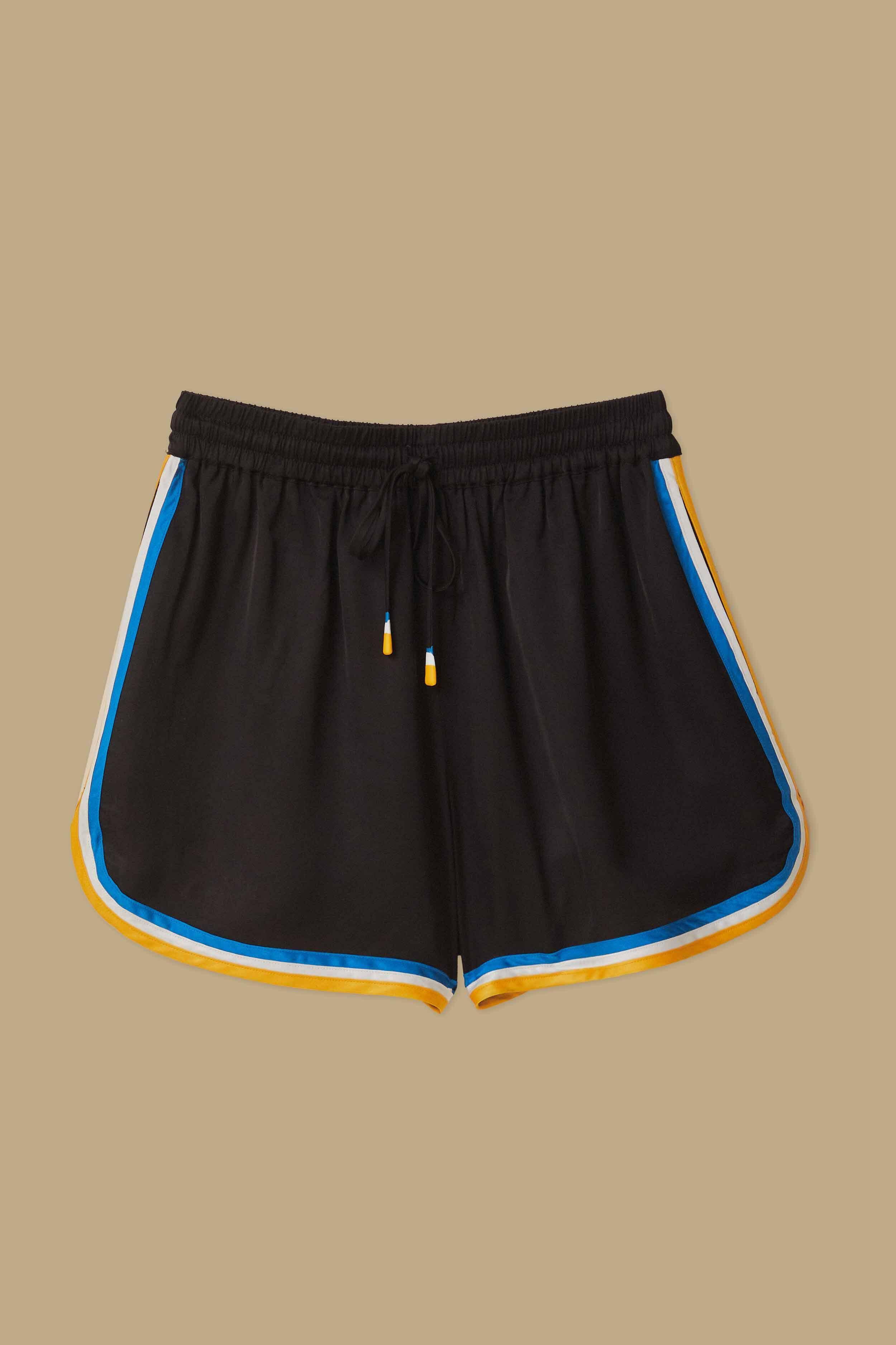 Black With Stripes Shorts Product Image