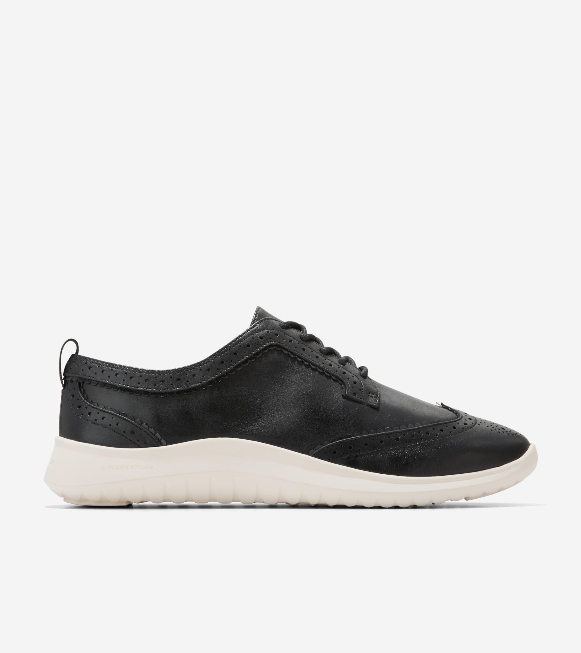 Cole Haan Womens Zergrand Meritt Wingtip Oxford Shoes - Black Size 8 Product Image
