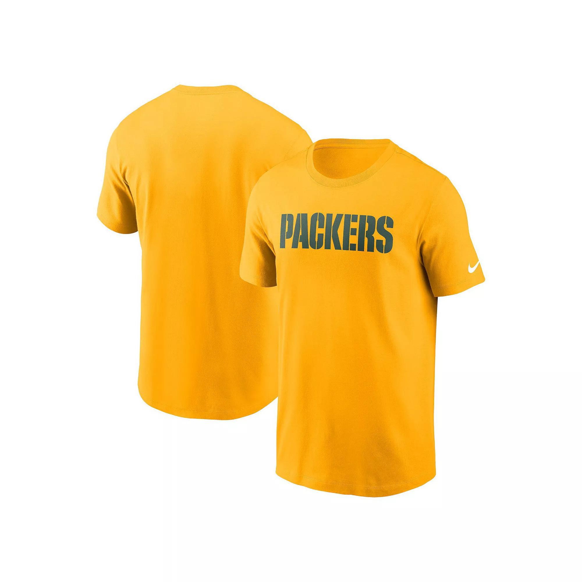 Mens Nike Green Bay Packers Primetime Wordmark Essential T-Shirt Product Image