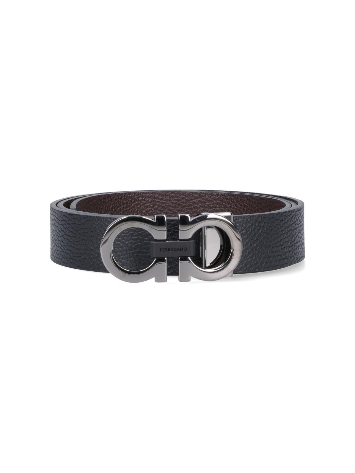 FERRAGAMO "gancini" Reversible Belt In Black Product Image