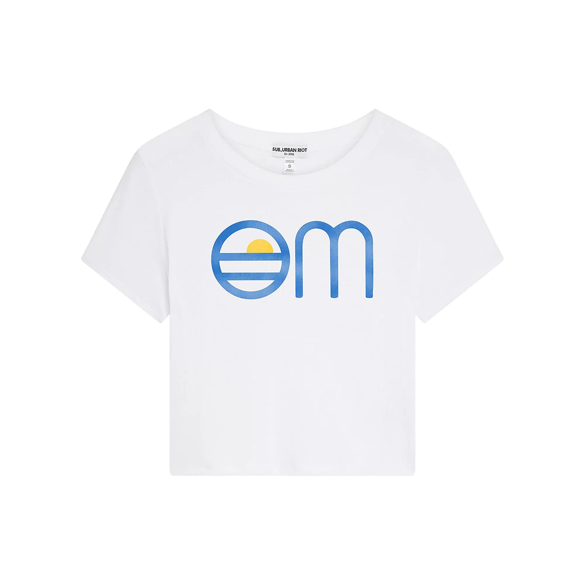Womens Suburban Riot Om Crop Graphic Tee, Girls Product Image