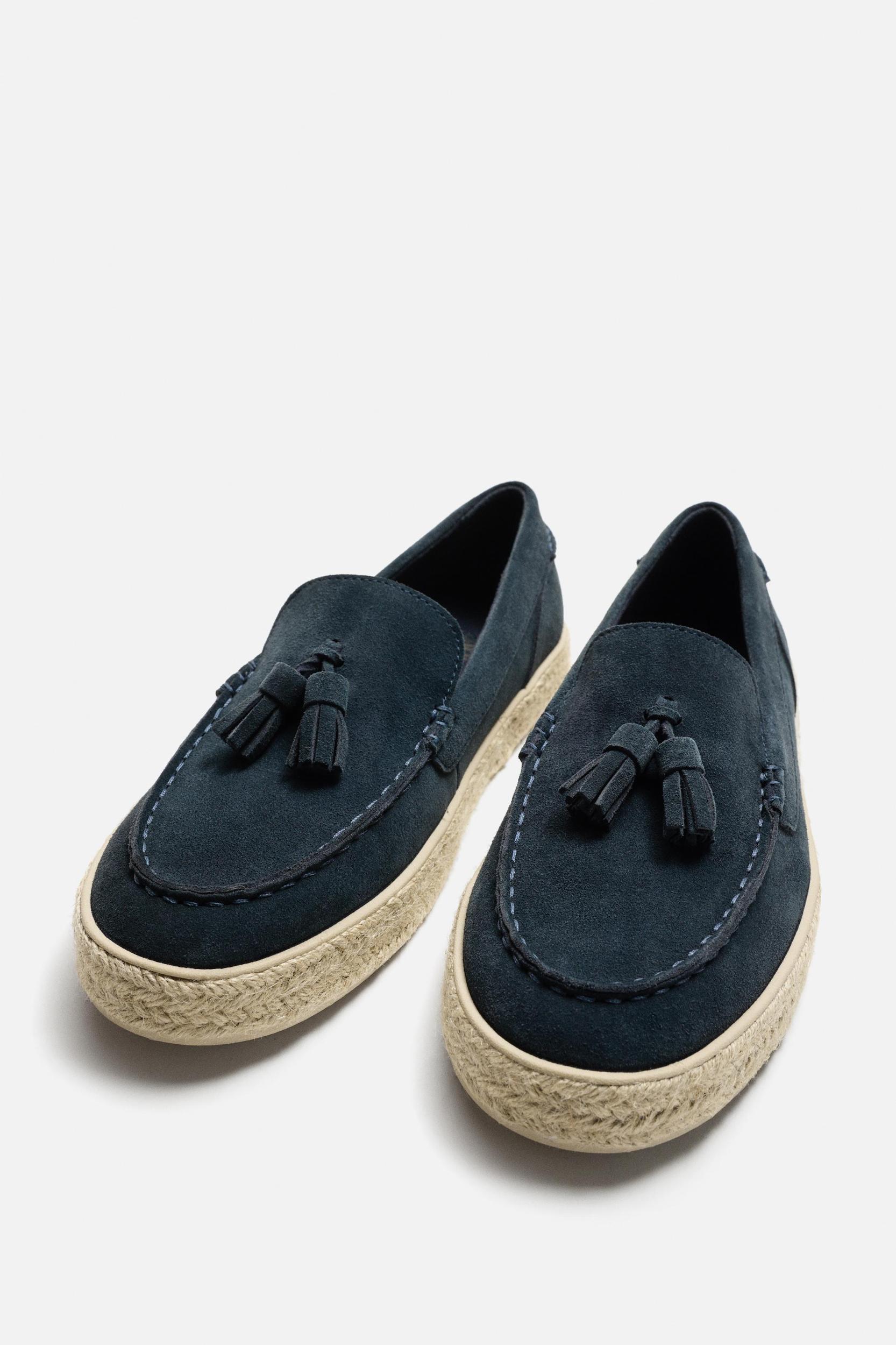 CASUAL JUTE LEATHER LOAFERS Product Image