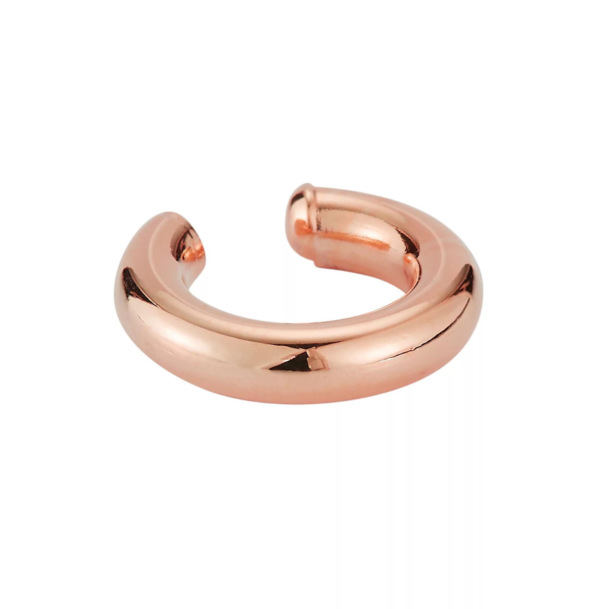 Sunkissed Sterling 14k Gold Over Silver Plain Ear Cuff, Women's, Pink Tone Product Image