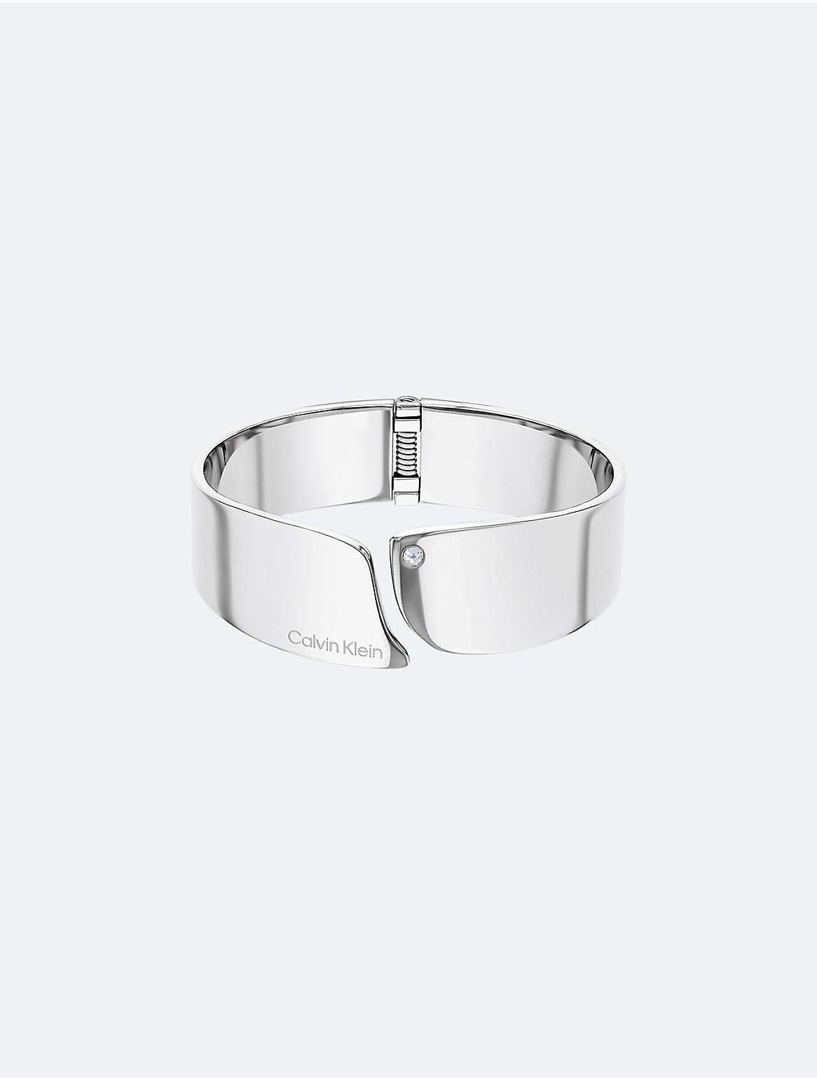 Calvin Klein Womens Minimalist Organic Shape Bangle - Metallic Product Image