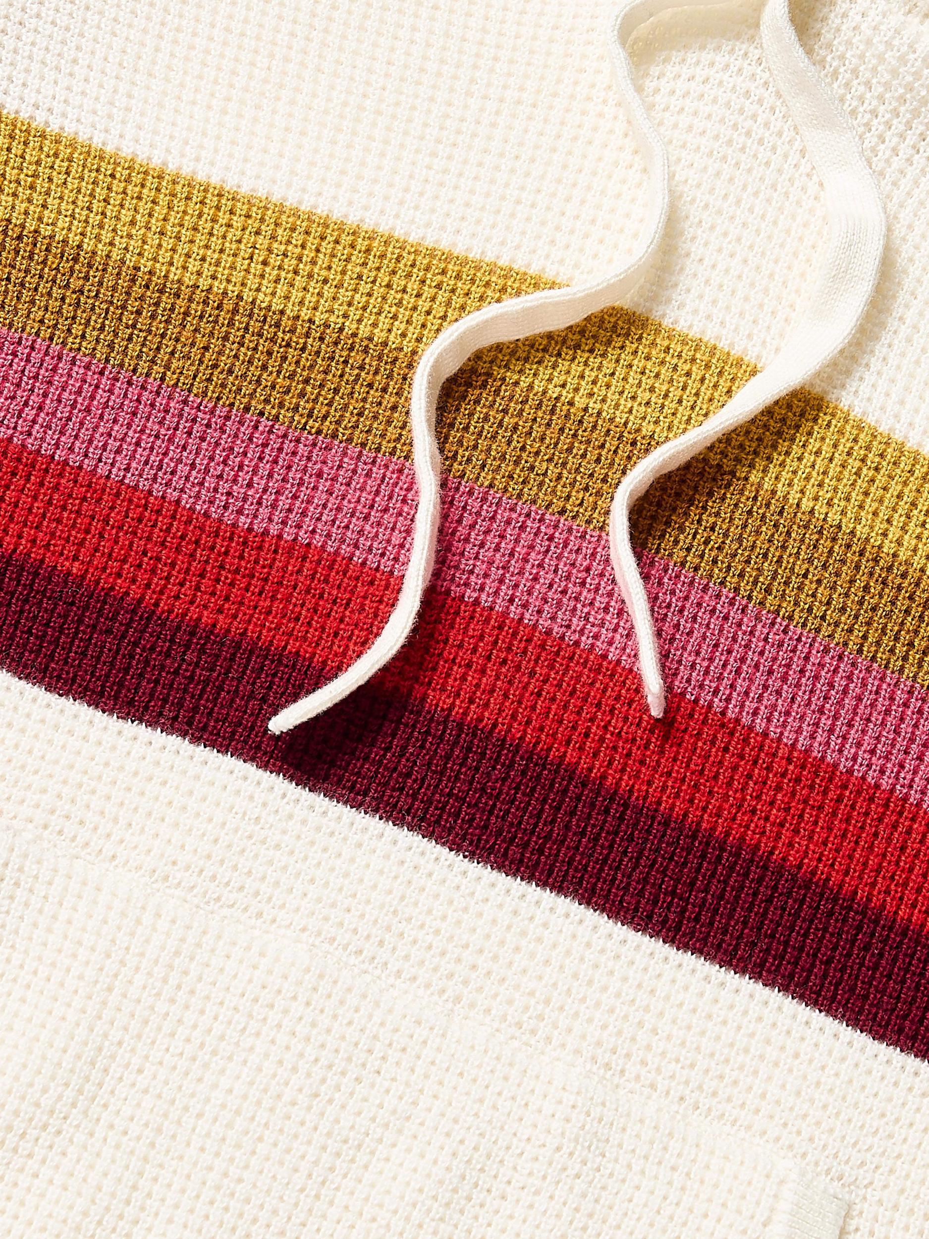 Throwback Waffle Hoodie - Golden Trek Stripe Female Product Image