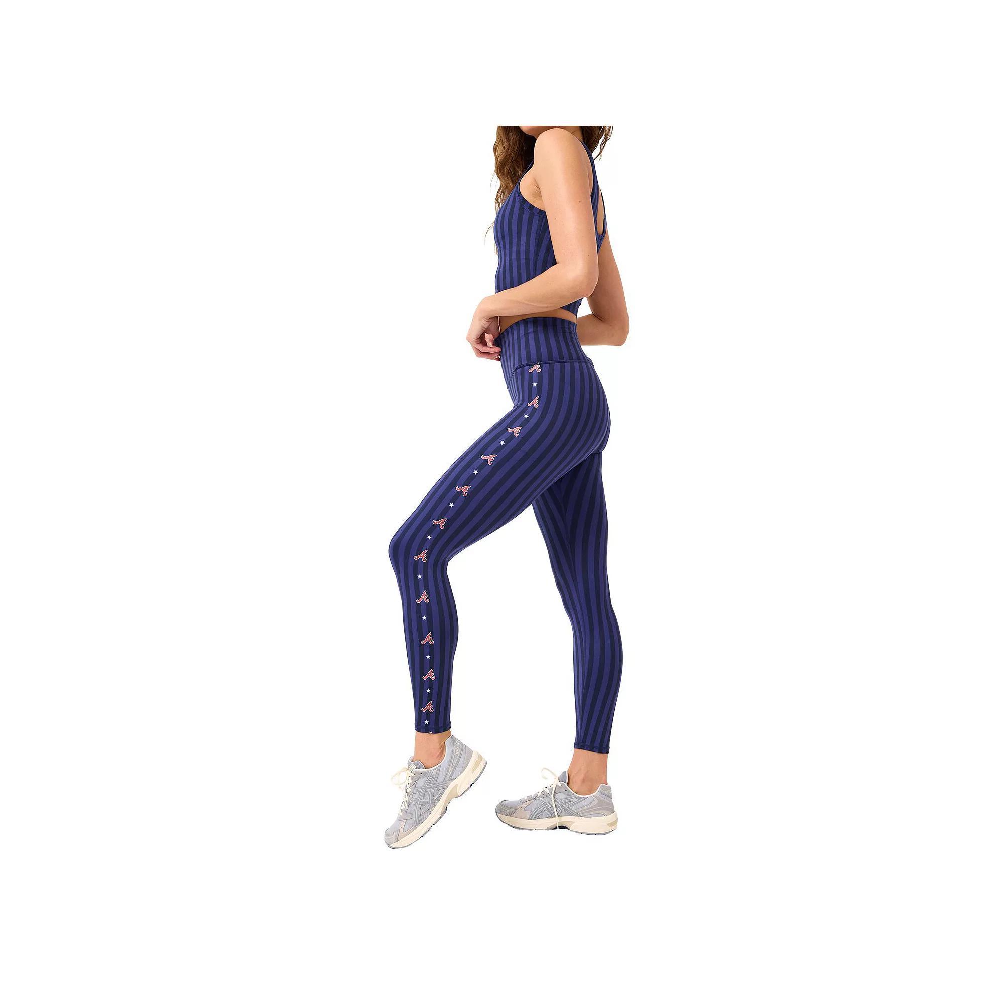 Women's Terez Navy Atlanta Braves TLC Printed Leggings, Size: XS, Blue Product Image